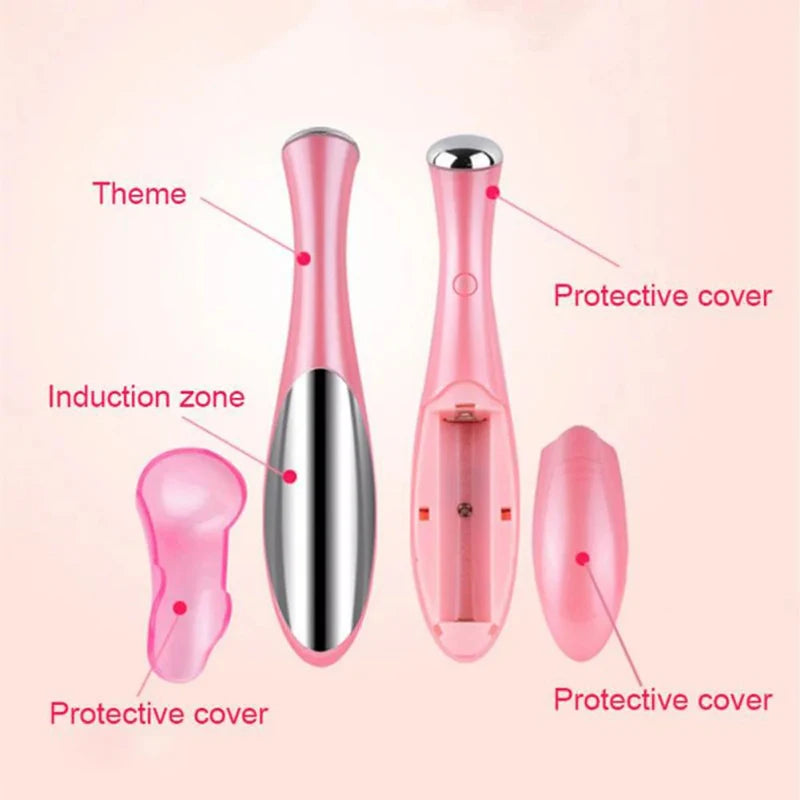 Portable Electric Eye Massage Pen – Lightweight Facial & Eye Care Device with Dry Battery Power