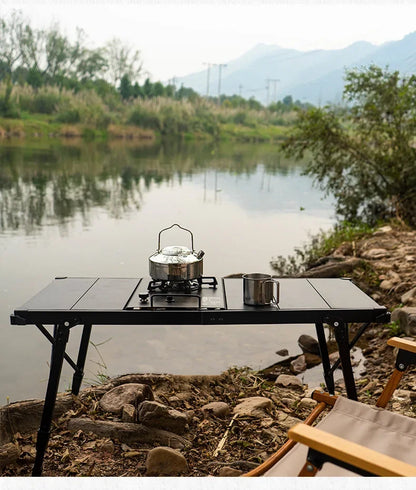 Newest Folding IGT Table – Lightweight Portable Roll-Up Table with Adjustable Legs for BBQ, Desktop Burner & Backpacking