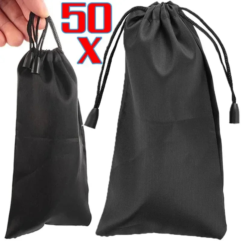 Portable Waterproof Microfiber Sunglasses Storage Bag, Soft Cloth Eyewear Carry Pouch, Dustproof Glasses Case (1-50pcs)