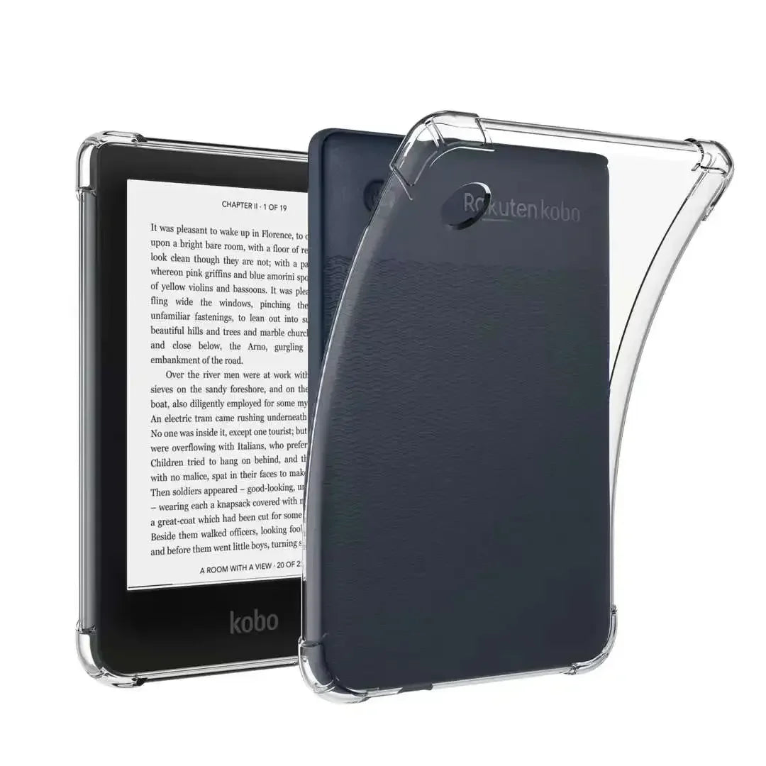Slim Shockproof TPU Case for 6" Kobo Clara — Compatible with Colour, BW & 2E eBook Reader