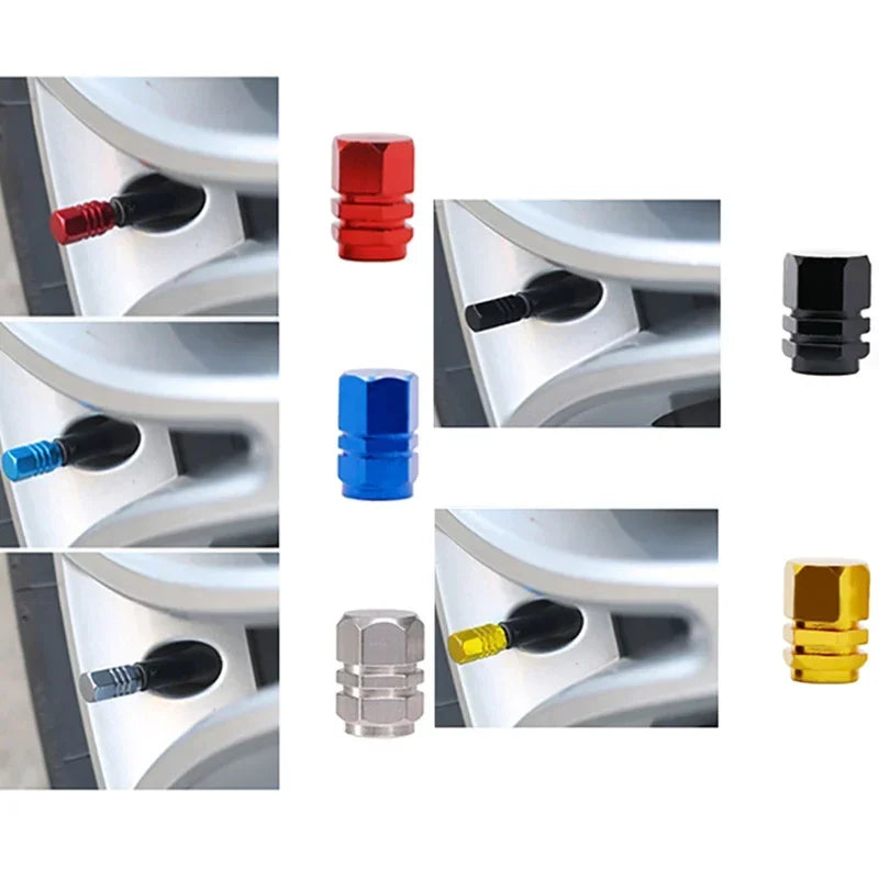 4/10PCS Aluminum Car Tire Valve Stem Caps – Waterproof Airdust-Proof Rim Covers