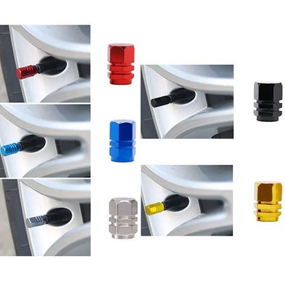 4/10PCS Aluminum Car Tire Valve Stem Caps – Waterproof Airdust-Proof Rim Covers