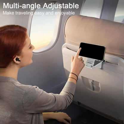 Universal Foldable Magnetic Phone Holder – Rotatable Travel Mount for Smartphones Airplane Car Desk
