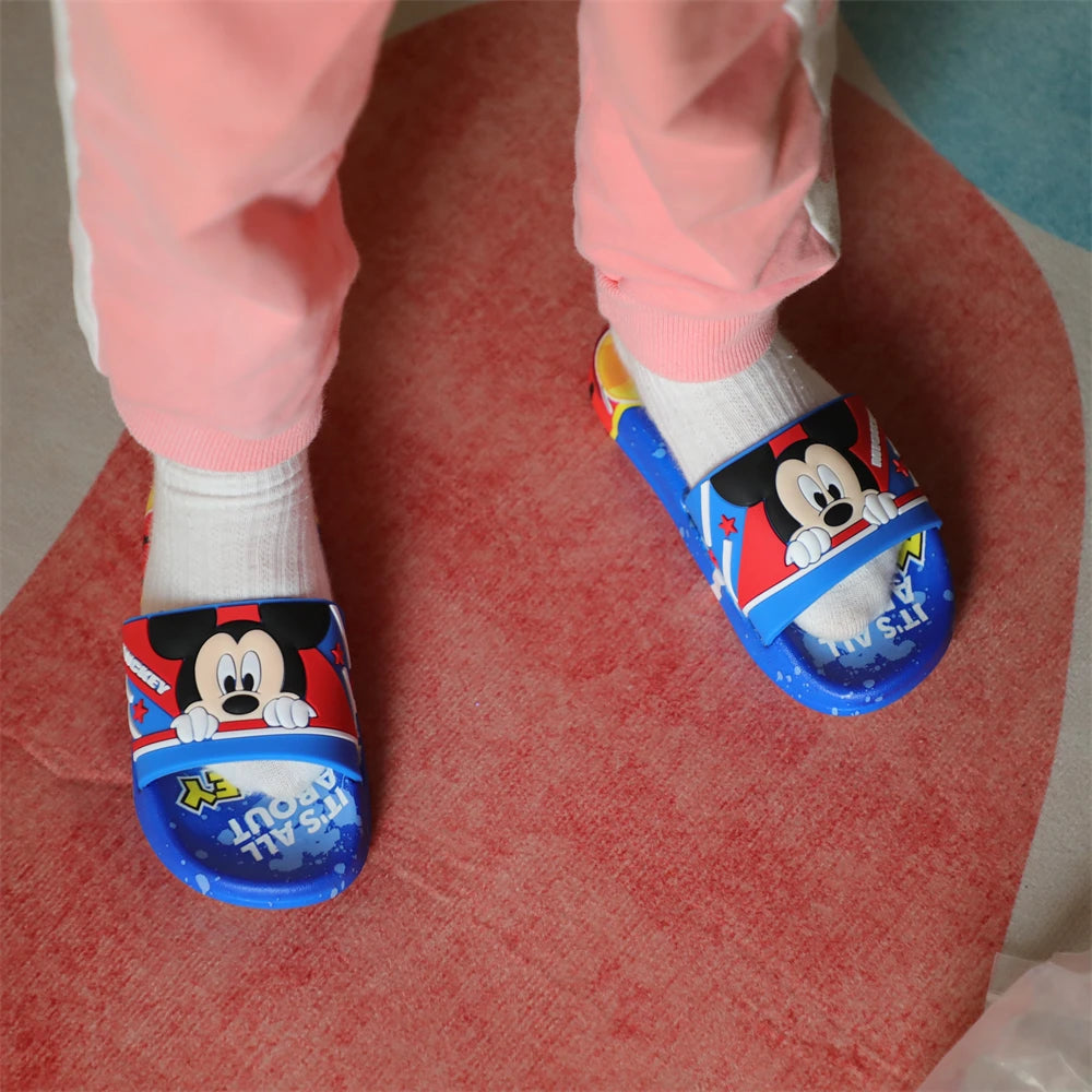 New Summer Kids Cartoon Car Sandals – Soft Sole Anti-Slip Toddler Boys Shoes, All-Season Wearable Slippers