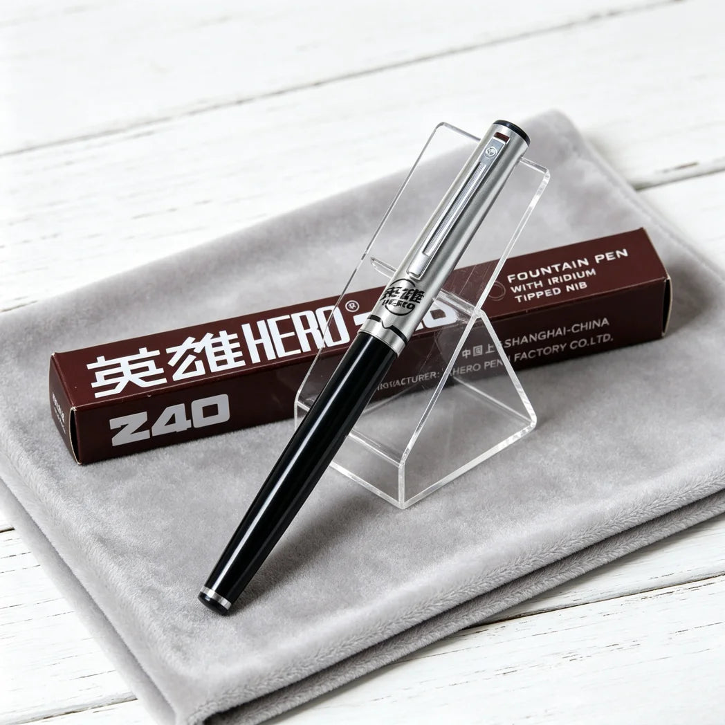 Hero 240 Retro Fountain Pen - Classic 0.5mm Fine Iridium Nib Smooth Writing Pen for Daily Use