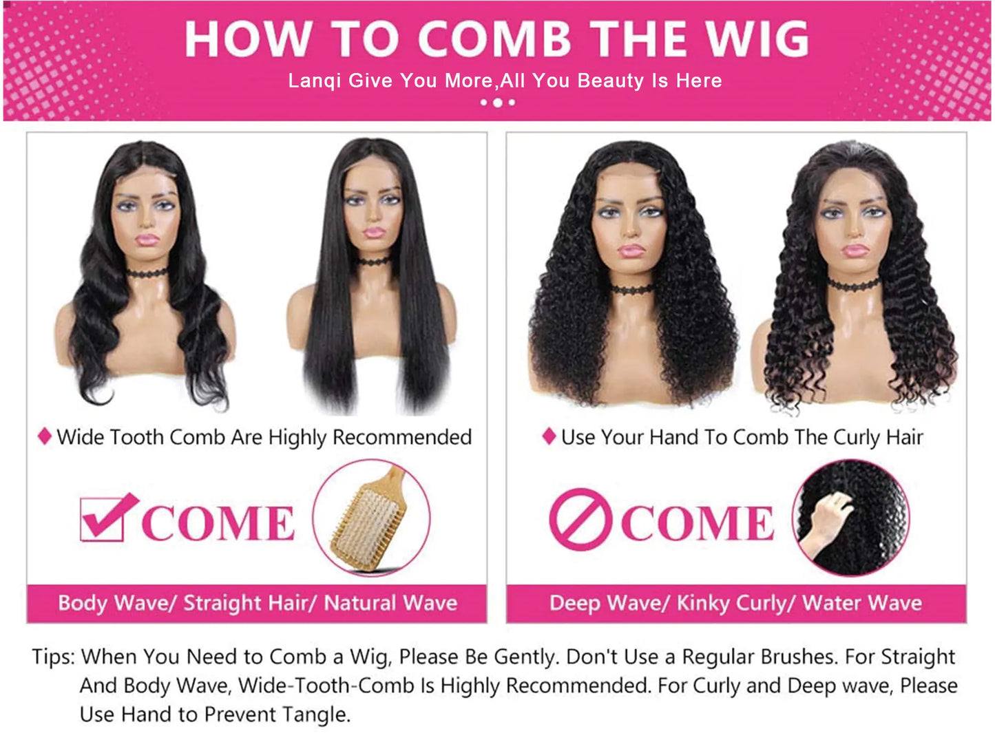 250% Curly Human Hair Lace Front Wig – Deep Wave Brazilian Remy 13x4 Water Wave Lace Frontal Wig