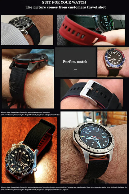 Premium Silicone Watch Band – Quick Release Rubber Strap, 18mm 20mm 22mm Replacement Watchband