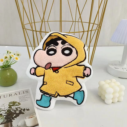 Crayon Shin-Chan Hand Towel - Kawaii Water-Absorbent Coral Fleece for Kitchen & Bathroom Use