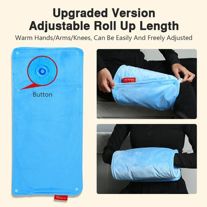 Graphene Electric Blanket & Heated Chair Cushion – USB Powered Insulation with 4-Speed Heating & Timer for Office & Car