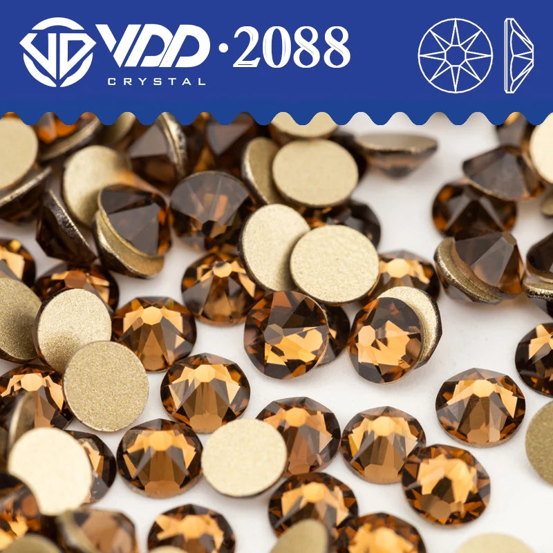 VDD AAAAA Crystal Flatback Rhinestones - SS16-SS30 16-Cut Gems for DIY Crafts & Nail Art Decoration