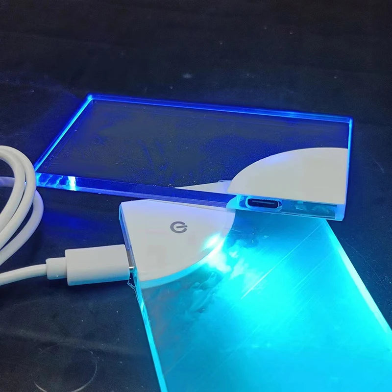 2026 LED Glow Acrylic Business Card - Creative Battery-Powered Gift for Father’s Day & Boyfriend