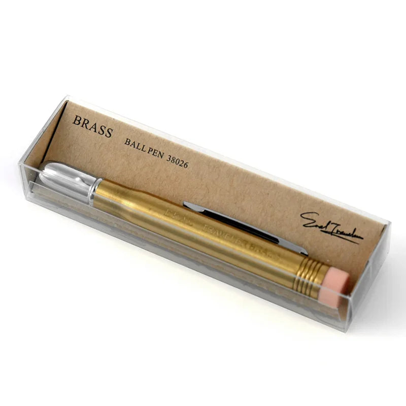 Fromthenon Traveler’s Brass Pencil — Retro Golden Metal Stationery for Travel