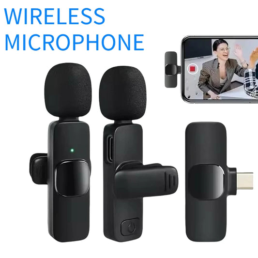 Wireless Lavalier Microphone Mini Type-C – Noise Reduction Clip-On Mic for Android & iPhone, Ideal for Recording, Live Streaming & Interviews