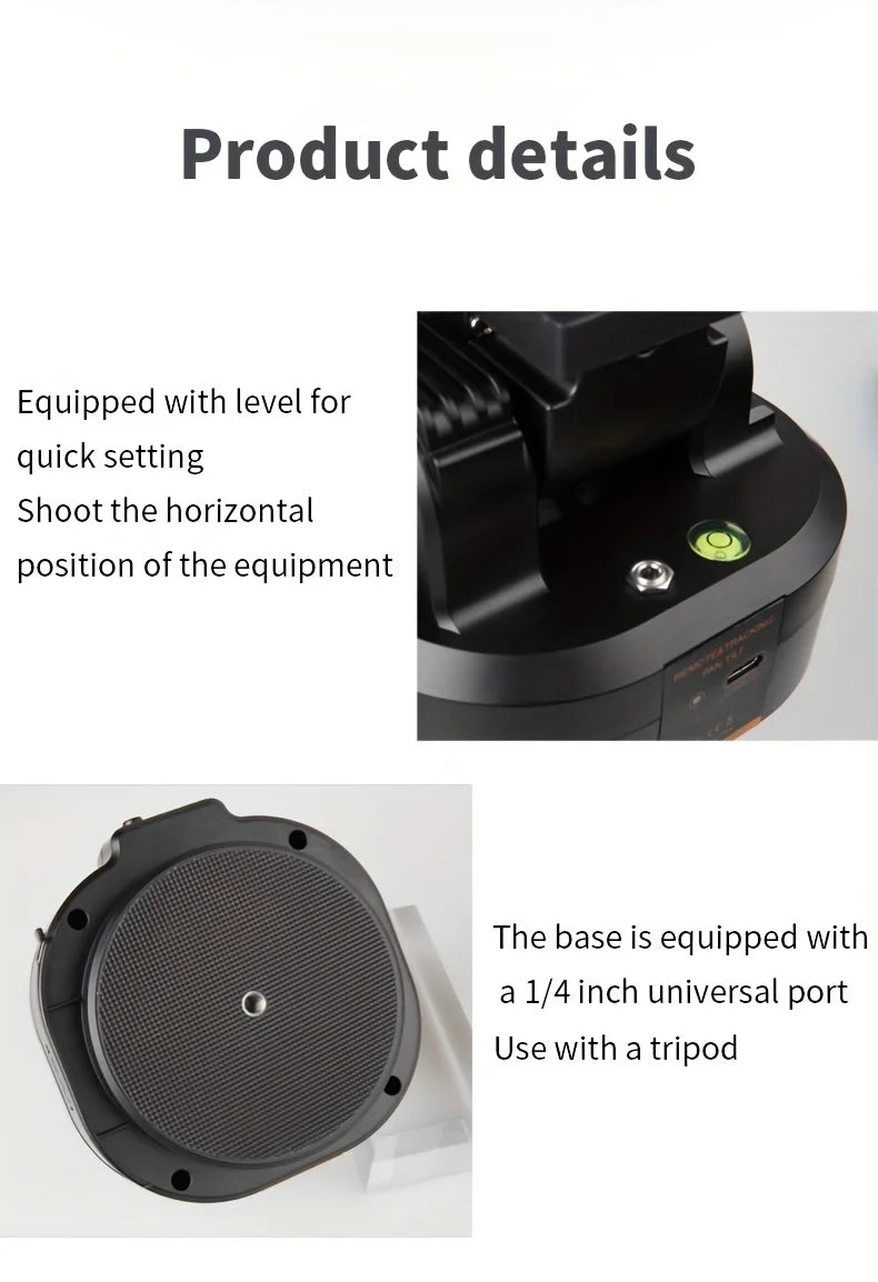 ZIFON YT2000 Remote Motorized PTZ - AI Face Recognition, 360° Horizontal Rotation for Camera, Smartphone & Action Camera Live Stream