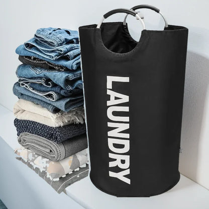 Extra-Large Waterproof Laundry Basket — Foldable with Padded Handle, Multi-Purpose Storage for Bathroom, Laundry Room, Balcony