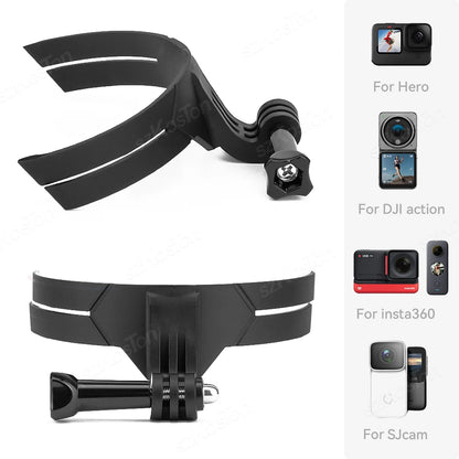 Motorcycle Helmet Chin Mount – Action Camera Holder for DJI Osmo Action & GoPro 8–13, Full Face Riding Gear Accessory