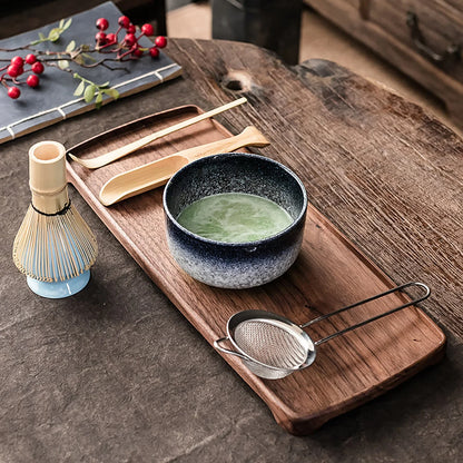 4/6Pcs Bamboo Matcha Tea Whisk Set – Scoop, Brush, Strainer & Bowl for Japanese Tea Ceremony