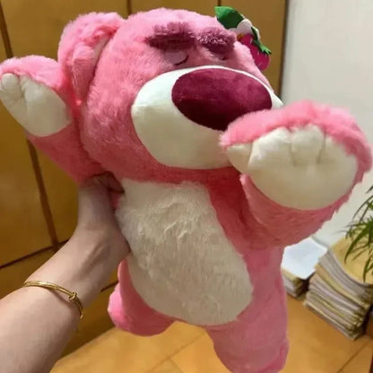 90cm Disney Toy Story Lotso Strawberry Bear Plush Sofa Pillow – Cute Stuffed Toy Gift for Kids & Friends