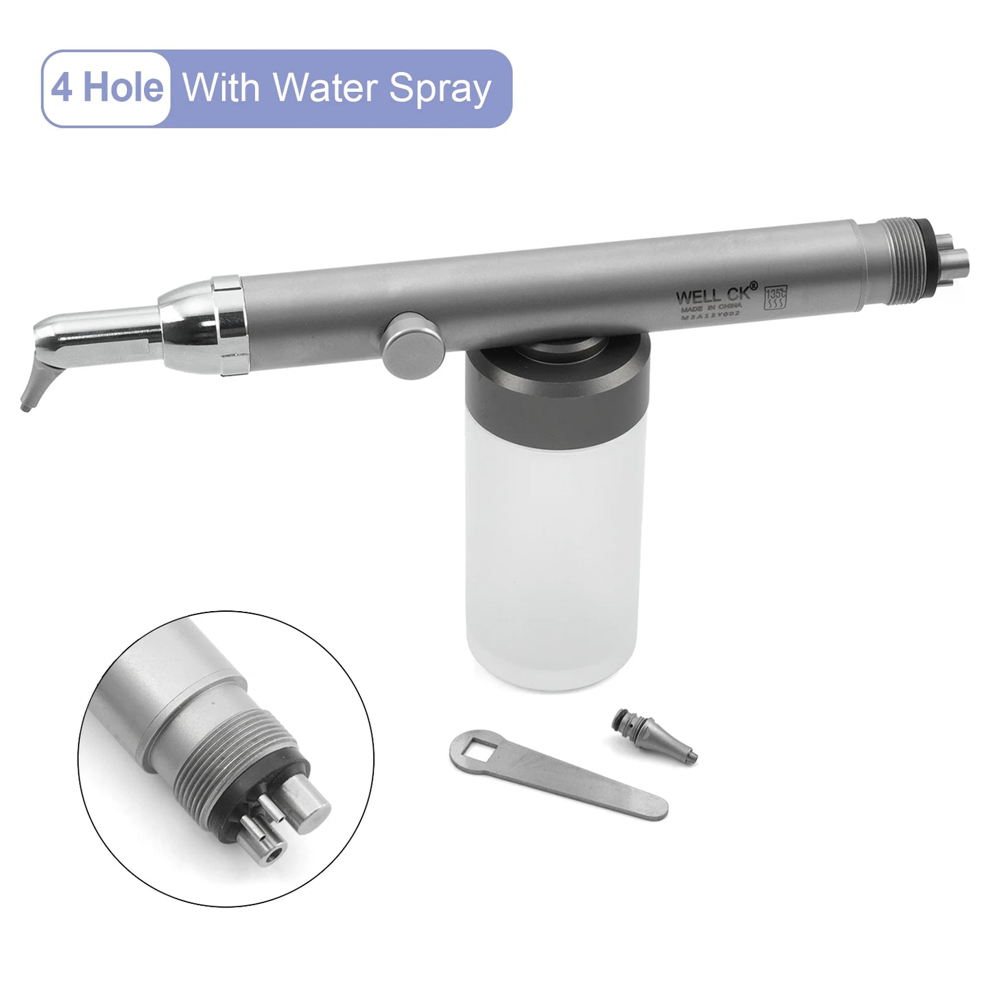 WELL CK Dental Aluminum Oxide Micro Blaster – Air Abrasion Sandblasting Microetcher Gun for Dentistry Polishing & Surface Treatment Tools