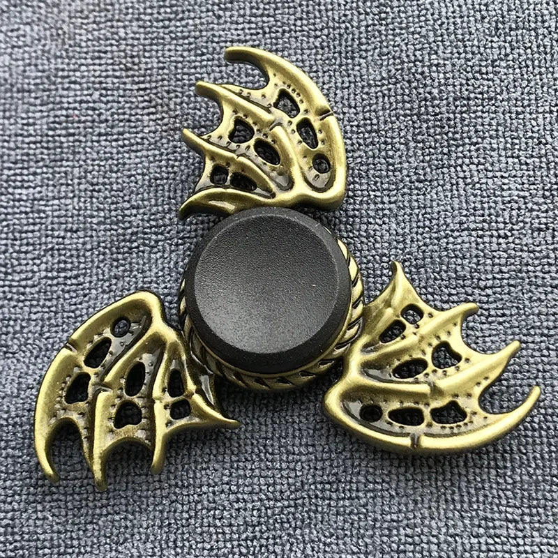 Bronze Metal Alloy Fidget Spinner R188 – Silent Hand Gyro Stress Relief Toy for Kids & Adults