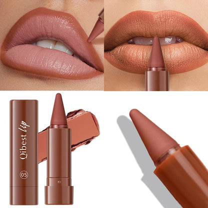 Twist-Up Lip Liner & Lipstick Pen – Multipurpose Velvet Matte Waterproof Lip Contour & Powder Blusher Rouge Makeup