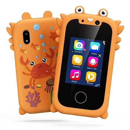 Kids Smart Phone Educational Toy - MP3 Player with Dual Camera, Touchscreen & 512MB Card for Learning & Fun