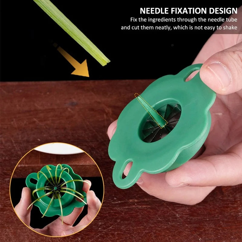 Green Onion Easy Slicer Shredder - Plum Blossom Cut, Superfine Vegetable Shredder for Kitchen Accessories