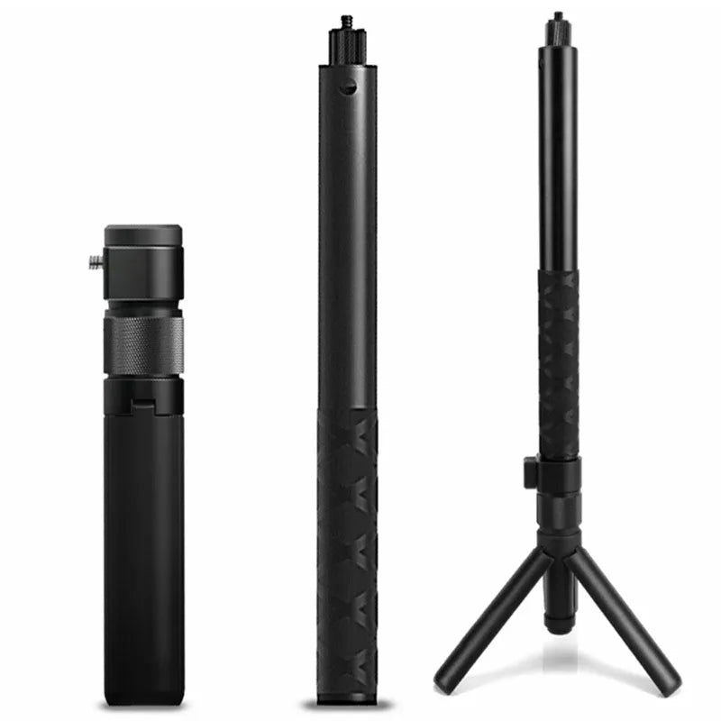 Vamson Invisible Selfie Stick for Insta360 X3 – Rotating Bullet Time Handheld Tripod for GoPro & Insta360 ONE