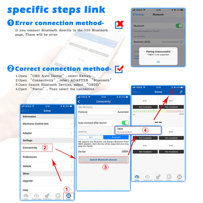 Efficient Car Care: Konnwei ELM327 V1.5 Bluetooth 5.0 OBD2 Scanner - Advanced OBDII Auto Car Diagnostic Tools for Easy Code Reading