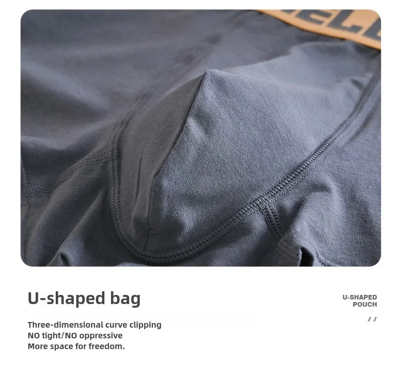 1/5PCS Men's Breathable Underwear – Comfy, Quick-Drying Stretchy Boxer Trunks, Sexy & Trendy Boxer Panties