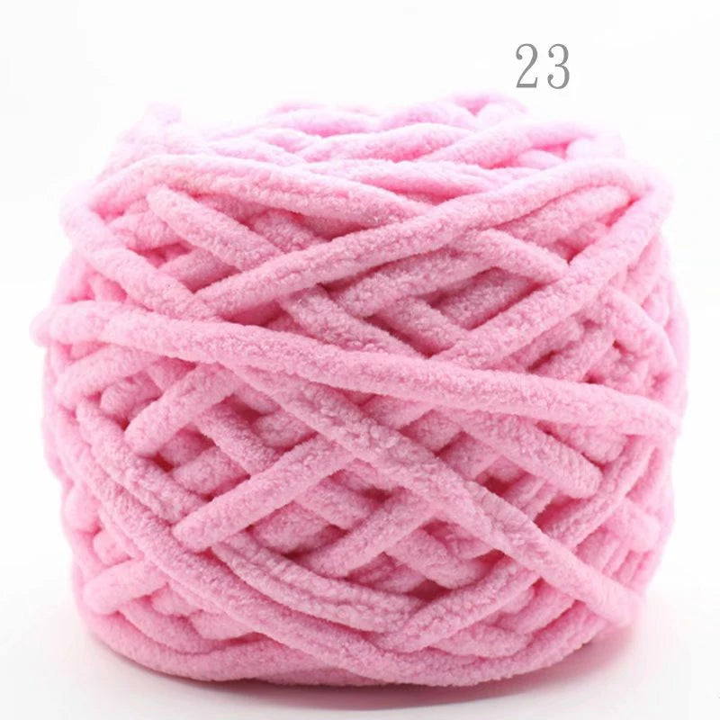 3PCS 300g Soft Chenille Knitting Yarn – Thick Ice Strip Cotton Wool Yarn for DIY Handmade Blankets, Scarves & Craft Projects