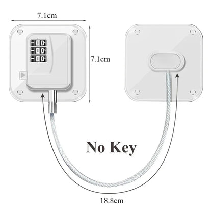 Child Safety Cabinet & Fridge Lock – Stainless Steel Cable Security Lock for Baby Proofing Doors, Windows & Home Use