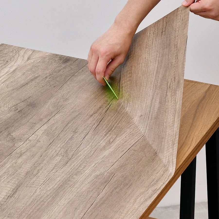 PVC Waterproof Self-Adhesive Wallpaper Roll — Wood Grain Vinyl Decorative Film for Furniture, Cabinets, and DIY Home Decor