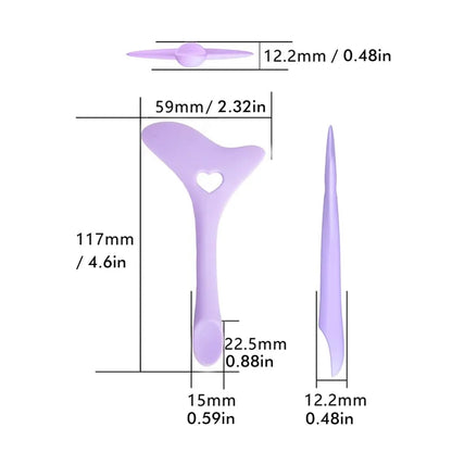 Multi-Functional Eyeliner Stencil Wing Tips - Silicone Makeup Aid for Mascara, Lipstick, and Eyeliner - Reusable Makeup Tools for Precision