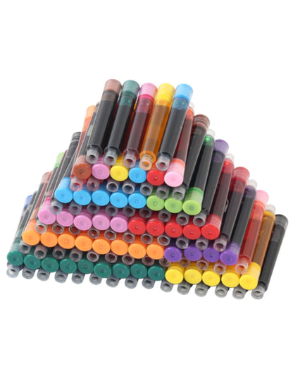 Colorful Fountain Pen Ink Cartridges - 12-60PCS 3.4mm Ink Sac Refills for Drawing, School & Office Writing Supplies