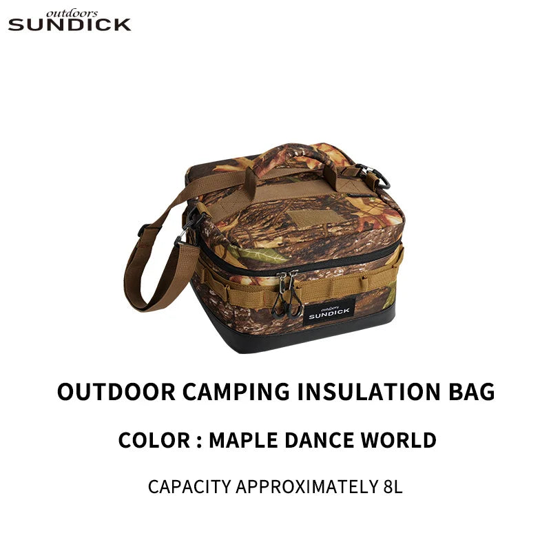 Camping Insulated Bowl & Cup Storage Bag – Outdoor Portable Lunch Bag, Available in Black, Brown, Army Green, and Camo