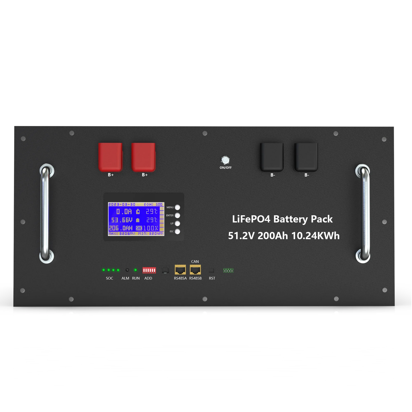 48V LiFePO4 Battery Pack — 100Ah/150Ah/200Ah 51.2V 10KW Rechargeable Lithium Solar Battery with 6000+ Cycles for Home Storage