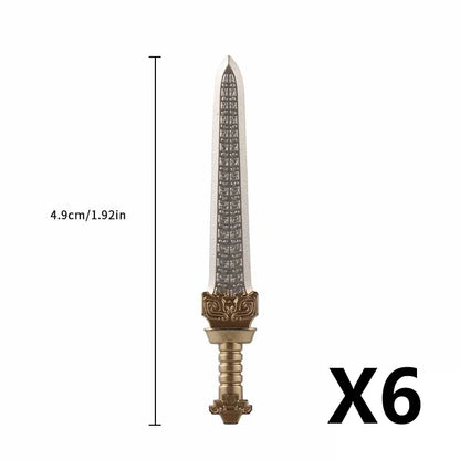 Medieval Figure Weapons Building Blocks Kit – King Sword, Lion Shield, Trident & Double-Edged Axe Battle Toy