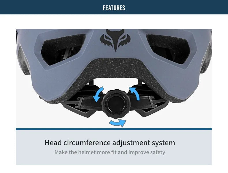 BATFOX Matte Black MTB Bike Helmet – Men's Mountain Bike Cycling Helmet Casco Ciclismo