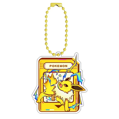 Pokémon Acrylic Keychain Set — Eevee, Pikachu, Gengar & Charizard Cartoon Pendant for Anime, Game Collection & Gift Toys