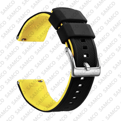Premium Silicone Watch Band - Quick Release Rubber Replacement Strap for 18mm 20mm 22mm Watches