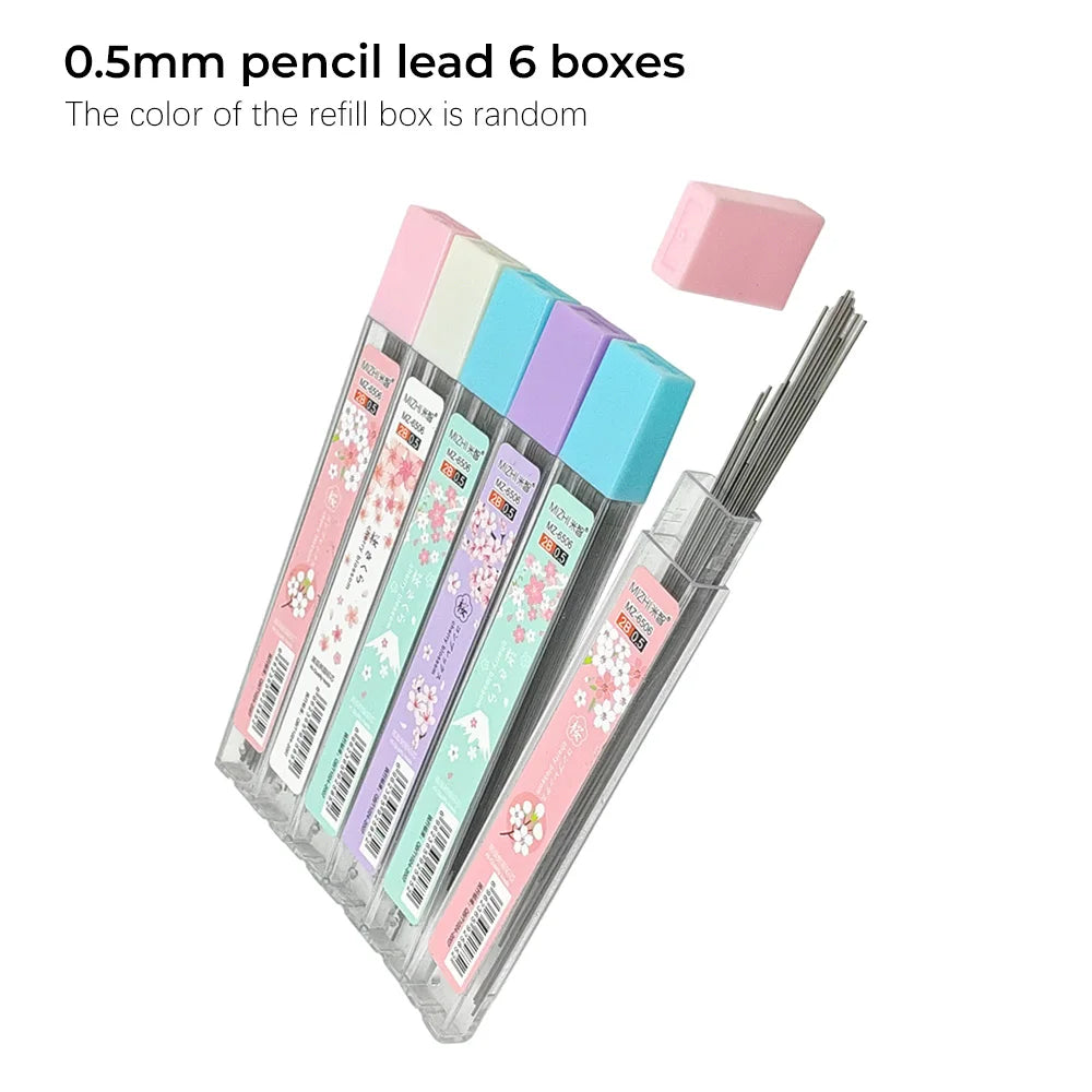 Cute Pastel Mechanical Pencil Set - 0.5mm & 0.7mm Writing, Drawing & Sketching Pencils