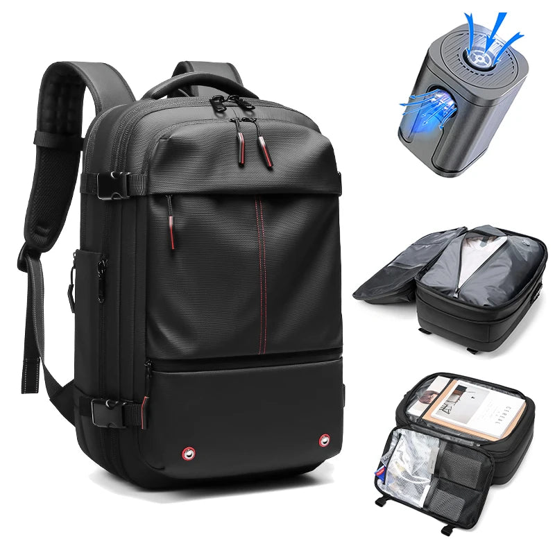 Men's Travel Backpack – Large Capacity 17-Inch Laptop Backpack, Business & Hiking Expandable School Bag