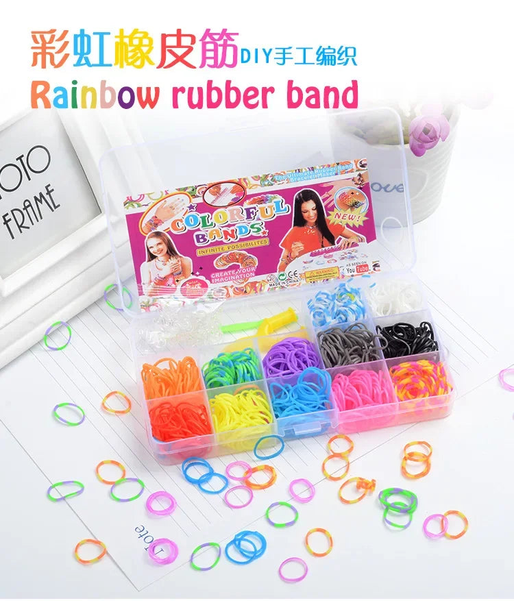 Creative Rainbow Loom Bands Set – Colorful DIY Rubber Bracelet Making Kit for Girls’ Crafts and Birthday Gifts