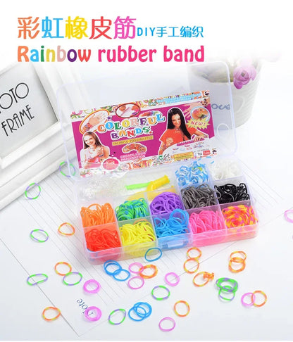 Creative Rainbow Loom Bands Set – Colorful DIY Rubber Bracelet Making Kit for Girls’ Crafts and Birthday Gifts