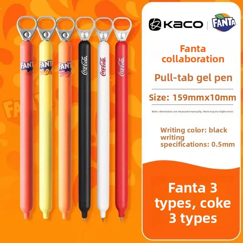 KACO Lingyue Pull-Tab Gel Pens - Multi-Color Quick-Dry Smooth Writing Stationery Collection
