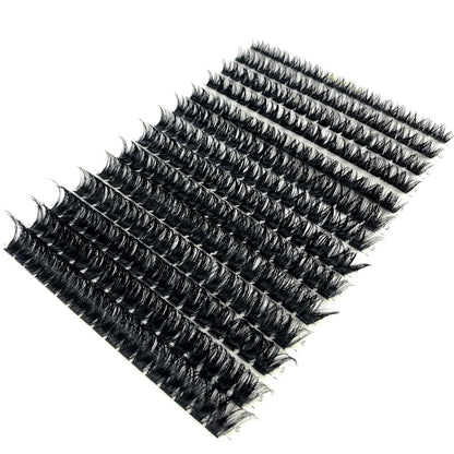 HBZGTLAD 280Pcs 3D Mink Eyelash Clusters Set – Handmade 10D 60D 80D Natural Style False Eyelashes Extension Bundle Pack