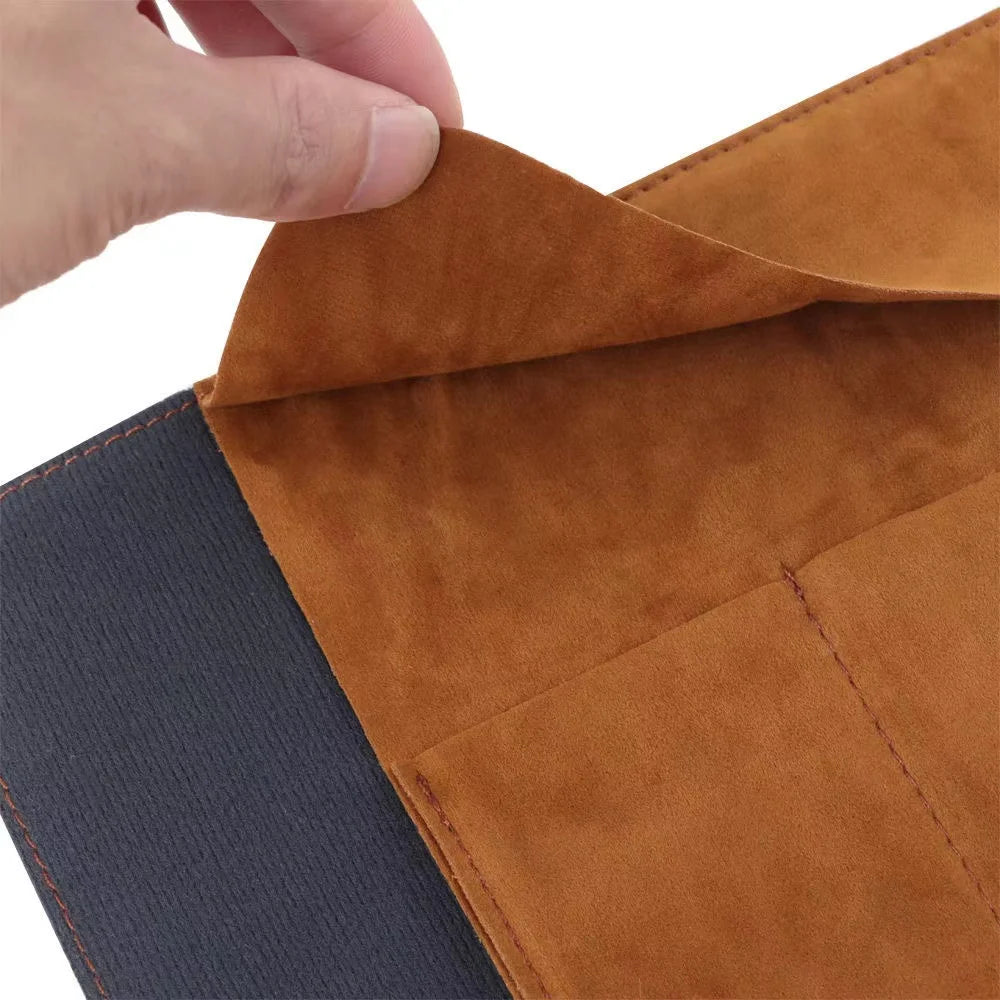 Creative Retro Leather Pencil Case – Large Capacity Roll-Up Bag with Embossed Treasure Map & Buckle Closure