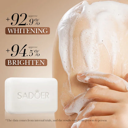 SADOER Niacinamide & Arbutin Facial Soap – Moisturizing, Brightening, Deep Cleansing Handmade Face & Body Wash Foam