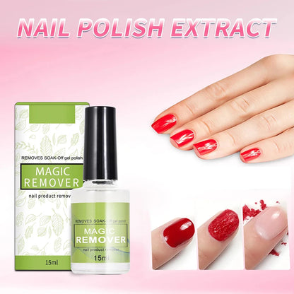 15ML Fast Nail Gel Remover — Magic Effect Professional Soak-Off UV Cleaner for Semi-Permanent Polish & Manicure Varnish